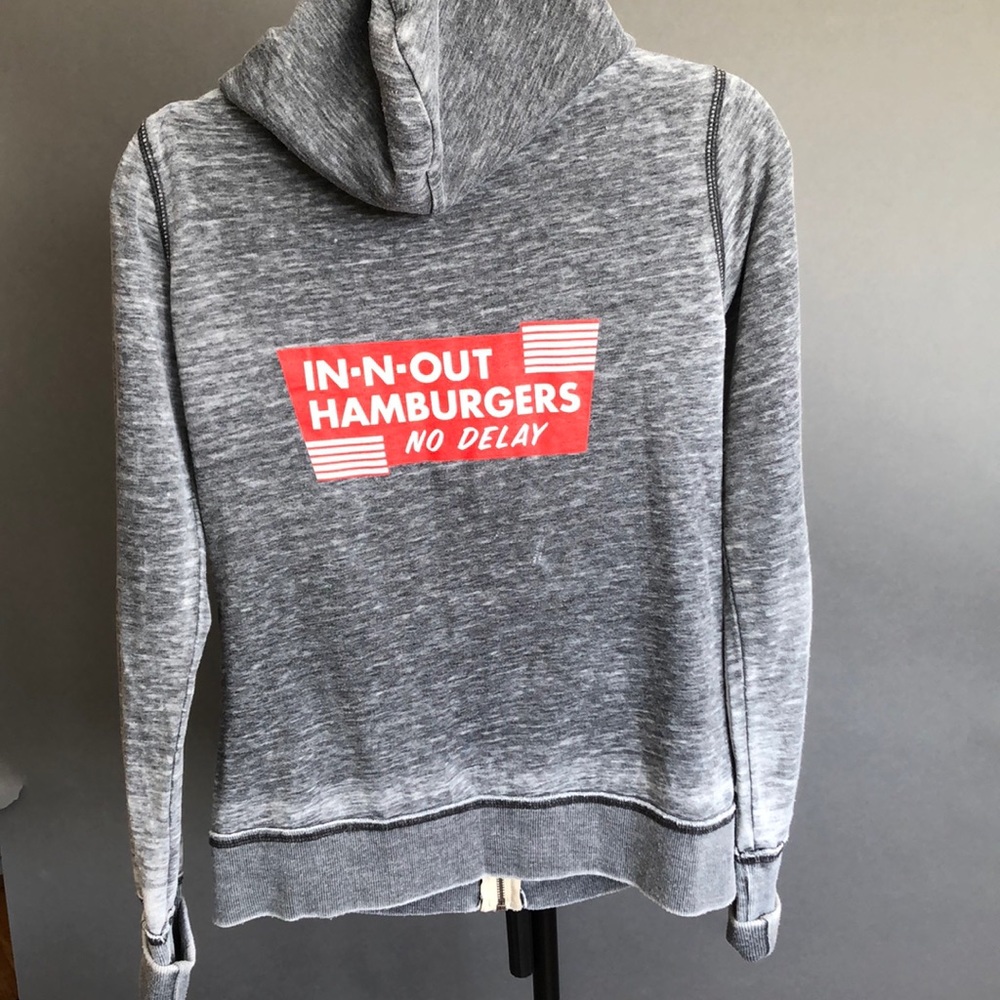 In N Out Hoodie Size Medium, Gray, SO SOFT